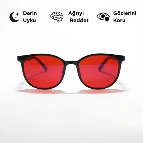Flow® | Unisex Kırmızı Lensli Mavi Işık Engelleyici Gözlük