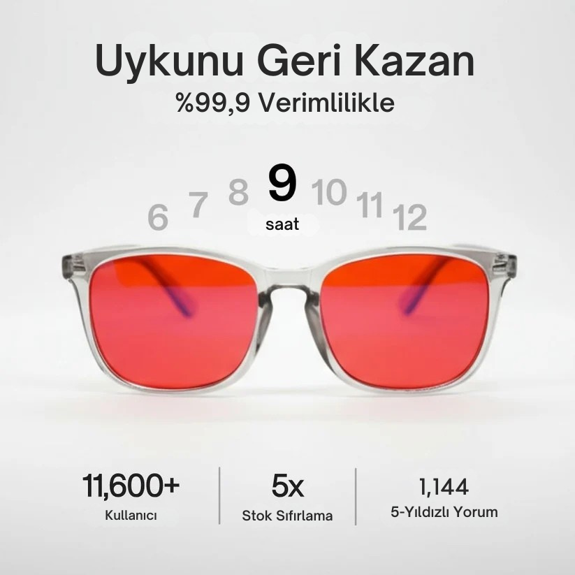 Flow® | Unisex Kırmızı Lensli Mavi Işık Engelleyici Gözlük