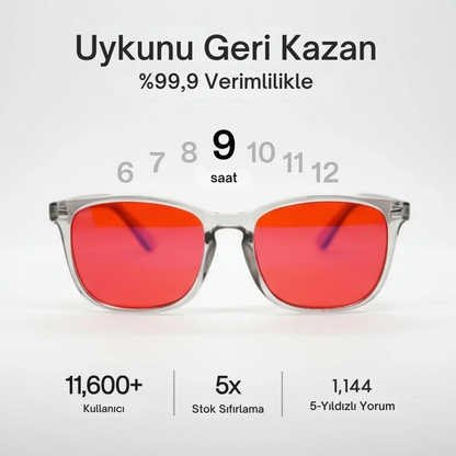 Flow® | Unisex Kırmızı Lensli Mavi Işık Engelleyici Gözlük