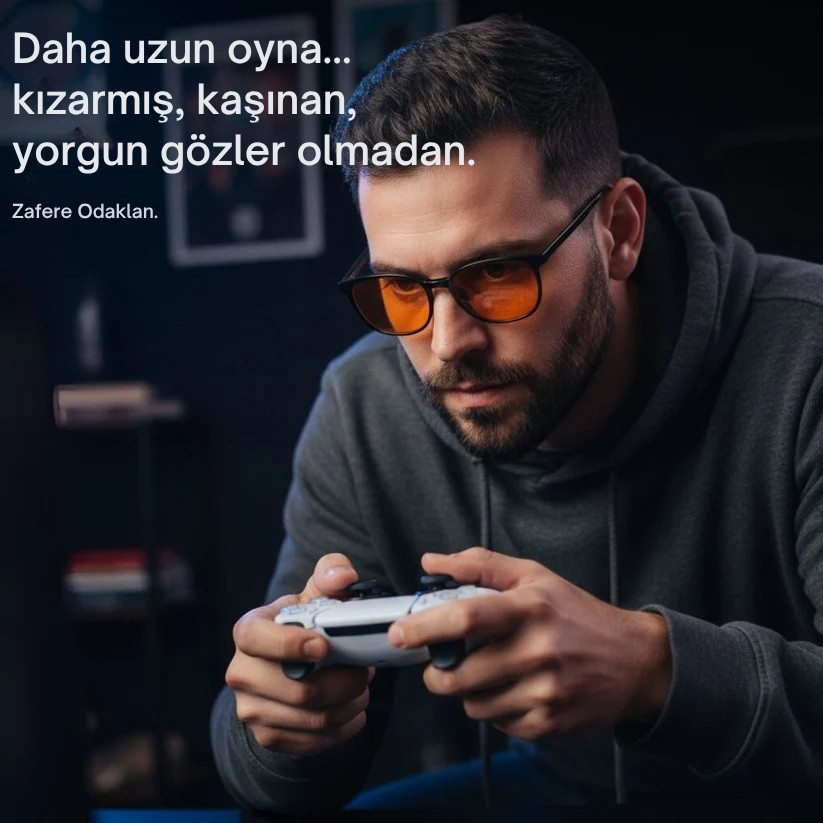 Flow® | Unisex Kırmızı Lensli Mavi Işık Engelleyici Gözlük